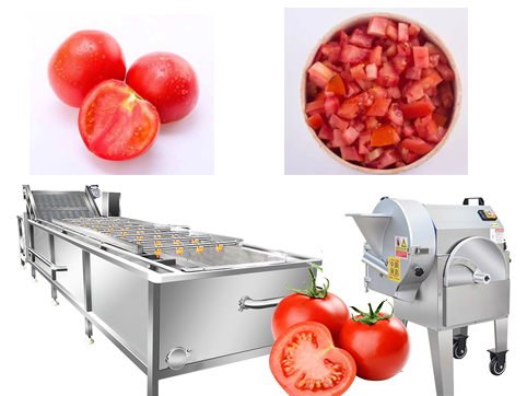 Tomato Washing And Dicing Line