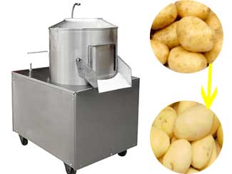 Small potato peeling machine