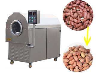 Drum Industrial Electromagnetic Peanut Roasting Machine Factory Price For Sale
