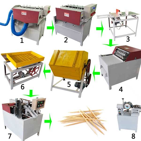 wooden toothpick making machine